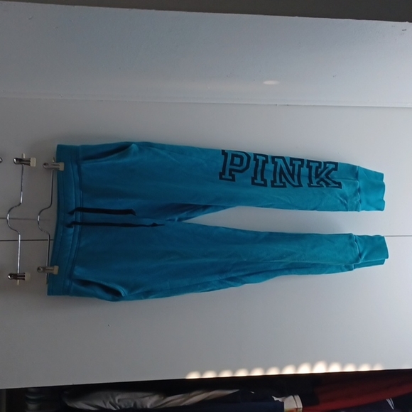 PINK Victoria's Secret Pants - 𝅺VICTORIA secret blue sweat pants size medium